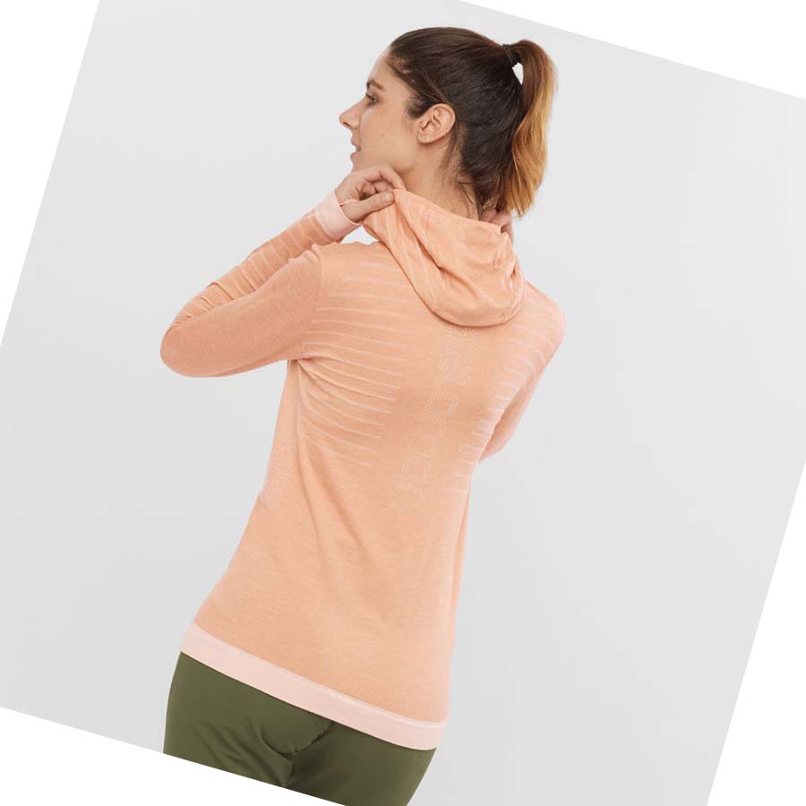 Camiseta Salomon ESSENTIAL WOOL Mujer Beige | MX 2564FDN